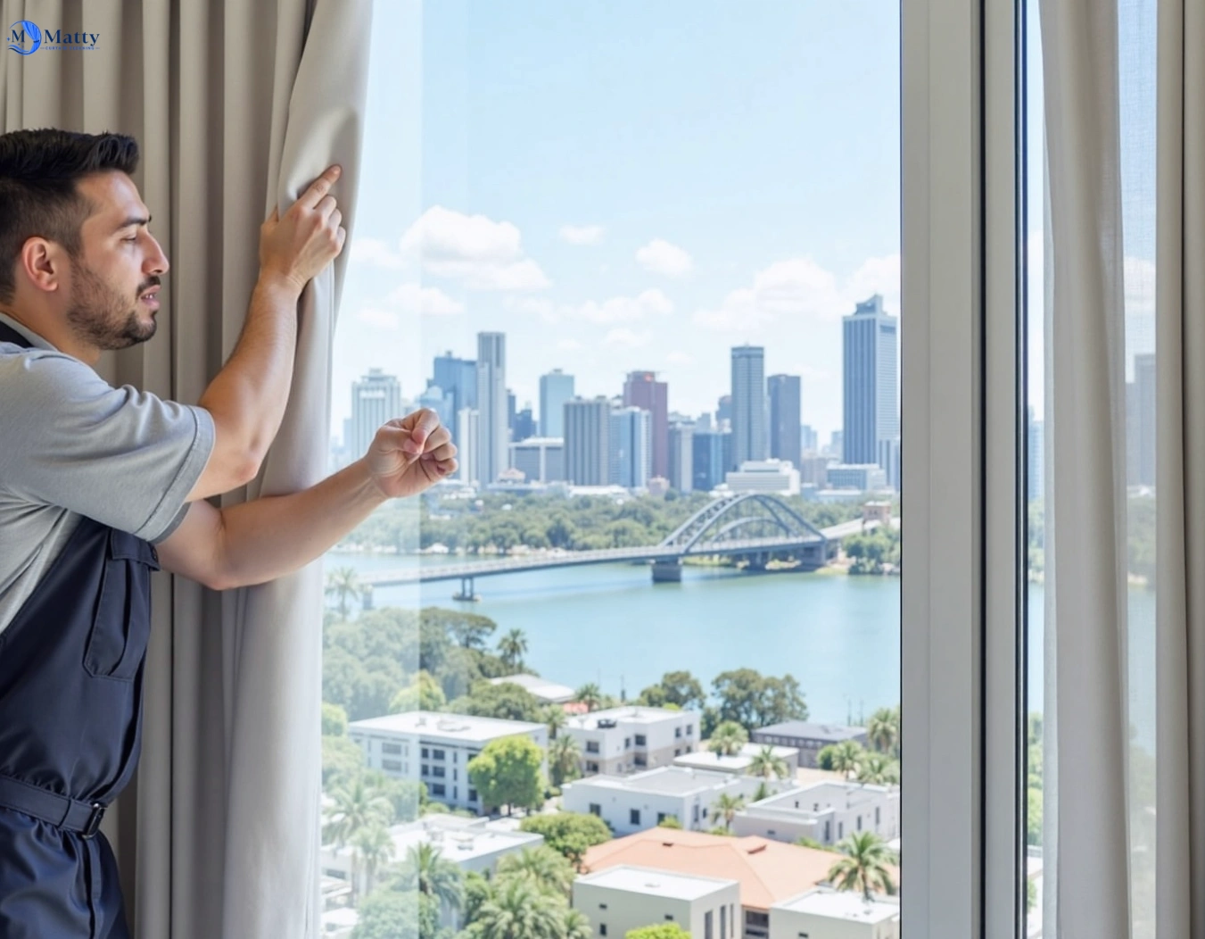 Professional curtain steam cleaning service eagleby QLD by Matty Curtain Cleaning